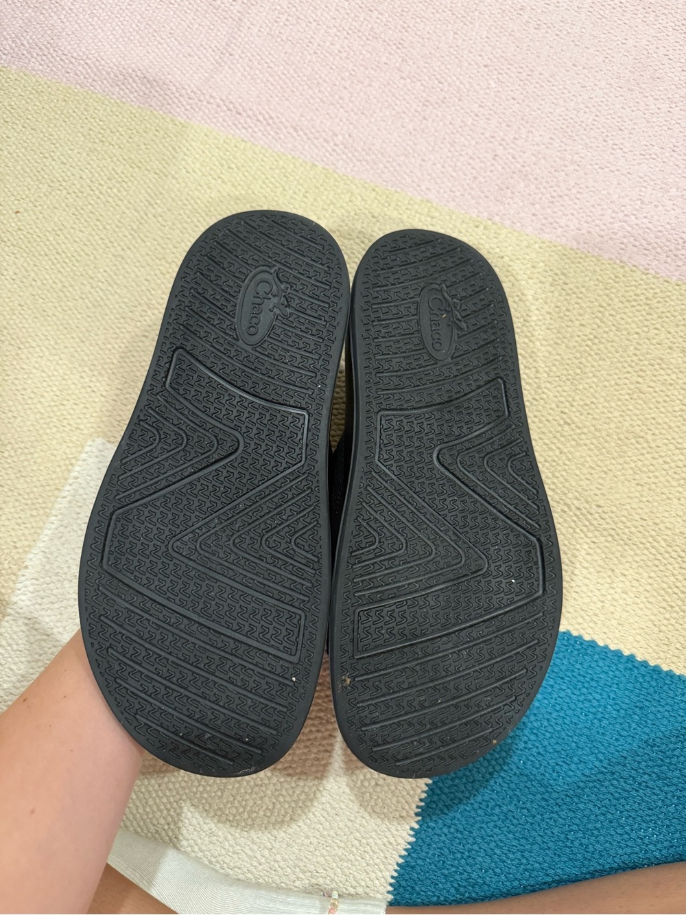 Chaco Black Cross-Strap Slide Sandals - Picture 4 of 5